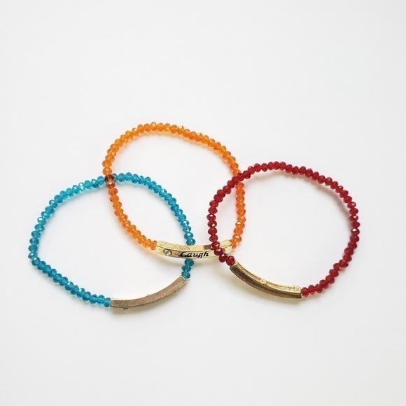 Live, Laugh and Love Set Bracelets NWT - Picture 5 of 5